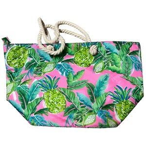 Tropical Pink Tote Cooler Bag